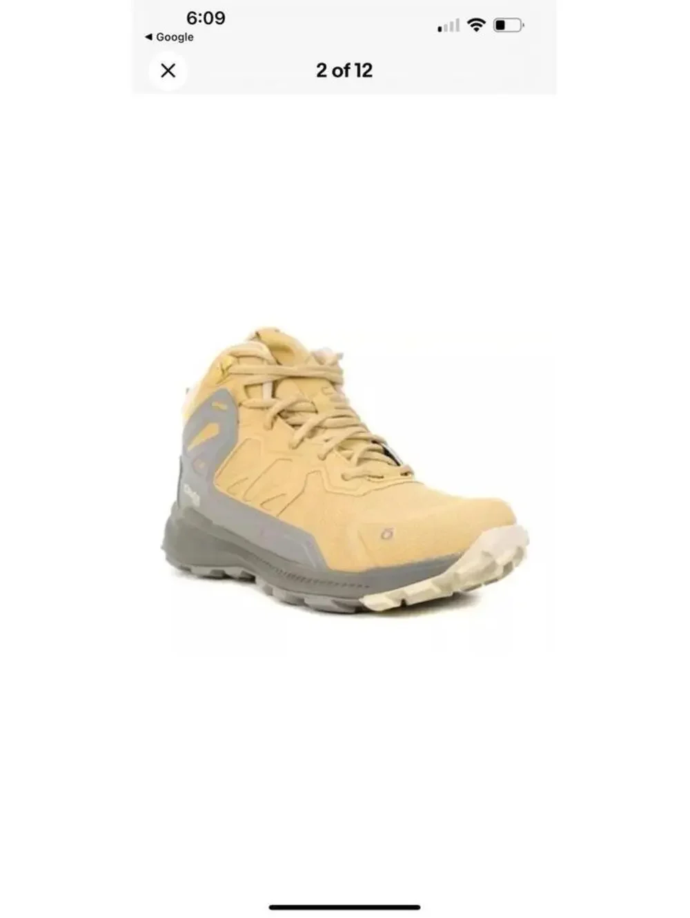 $179 Oboz Women's Size 6.5 Katabatic Mid Acorn Waterproof Trail Boots 46002